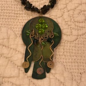 Mixed media necklace